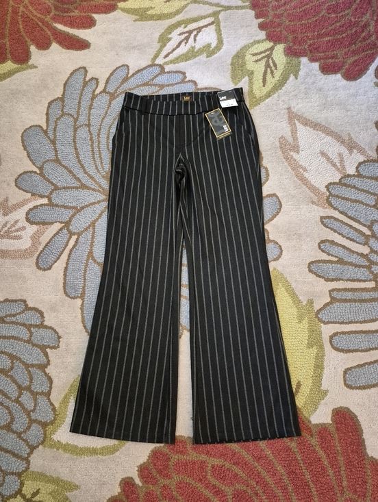 Lee Pants - NWT Lee Black Pinstripe Dress Pants Womens Size Medoum
